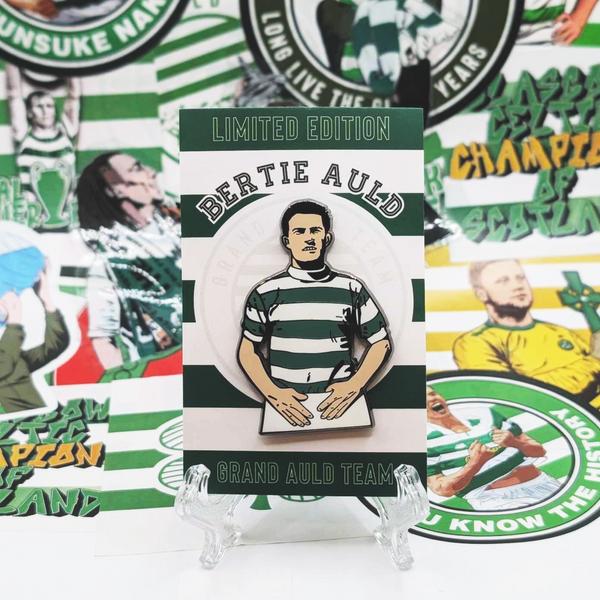 Bertie Auld pin badge