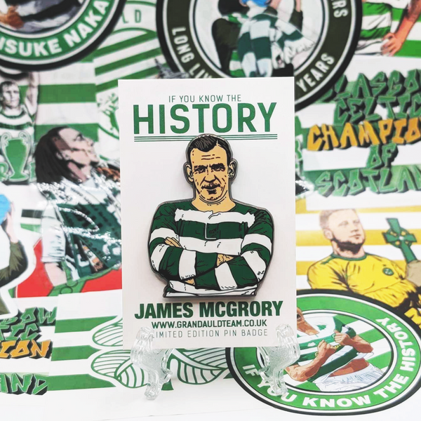 History James McGrory pin badge