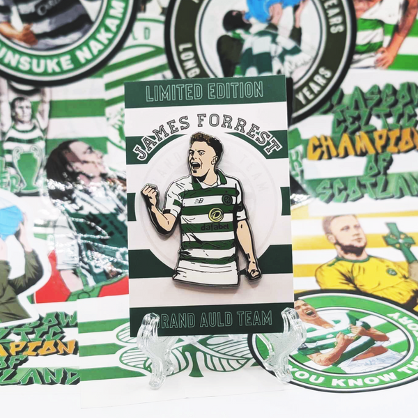 James Forrest pin badge